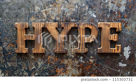 Wooden Oak Social media hype concept art poster. 115303731