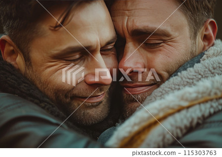 Embracing Affection: Gay Couple Love 115303763