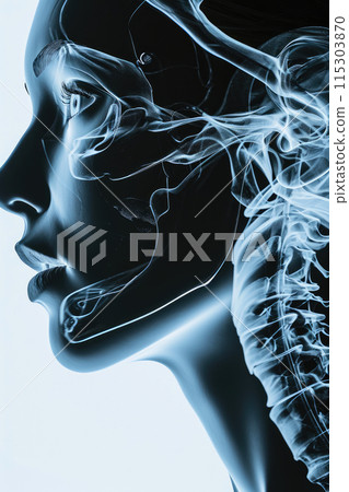 Merging Realms: Woman in Robotic Form 115303870