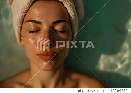 Radiant Relaxation: Mint Green Spa Haven Radiant Relaxation: Mint Green Spa Haven 115304281