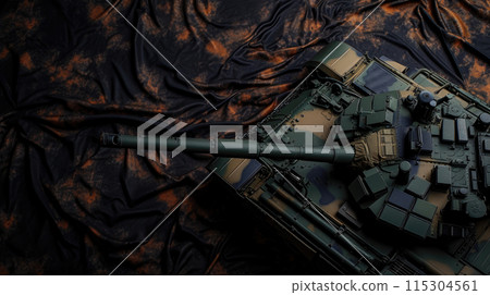 Military Chic: Camo Elegance with a Tank Twist 115304561