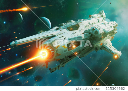 Cosmic Sentinel: Advanced Laser Cruiser 115304662