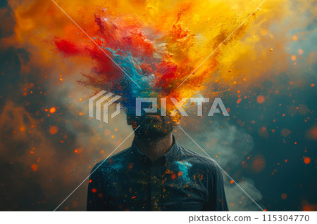 Psychedelic Insights: Businessman's Brainstorm Unleashed Psychedelic Insights: Businessman's Brainstorm Unleashed 115304770