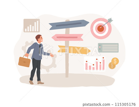 Decision making isolated concept vector illustration. 115305176