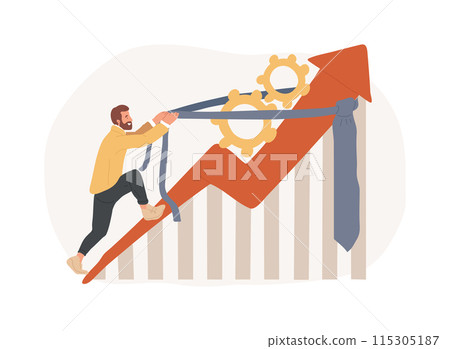 Risk management isolated concept vector illustration. 115305187