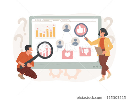 Marketing research isolated concept vector illustration. 115305215