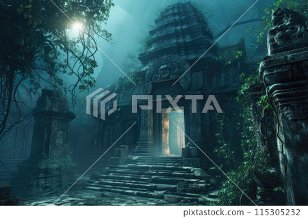 Haunting Temple: Veiled in Twilight's Embrace 115305232