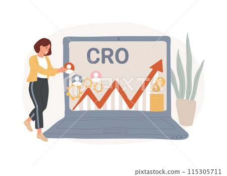 Conversion rate optimization isolated concept vector illustration. 115305711