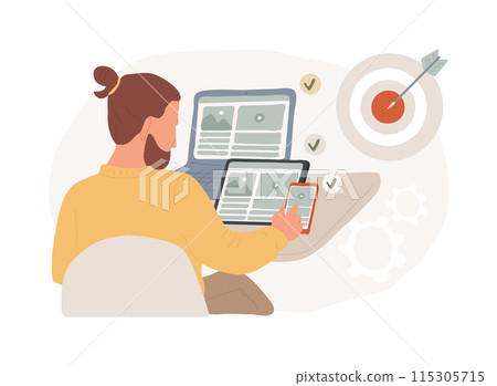 Multi device targeting isolated concept vector illustration. 115305715
