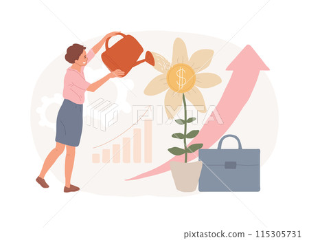 Investment isolated concept vector illustration. Investment isolated concept vector illustration. 115305731