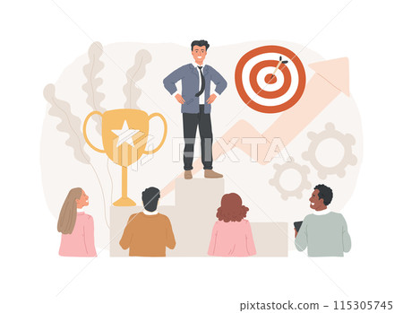 Business leadership isolated concept vector illustration. 115305745