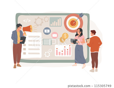 Digital marketing strategy isolated concept vector illustration. 115305749
