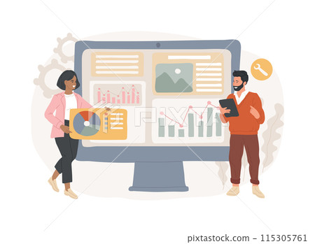 Content marketing isolated concept vector illustration. 115305761
