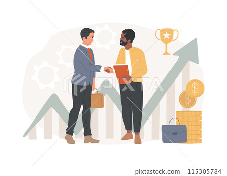 Executive jobs isolated concept vector illustration. Executive jobs isolated concept vector illustration. 115305784