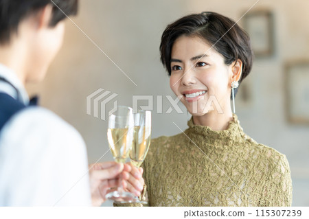 A toasting with wine 115307239