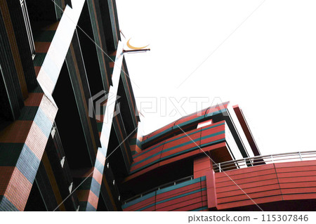 Stylish building of a shopping mall 115307846