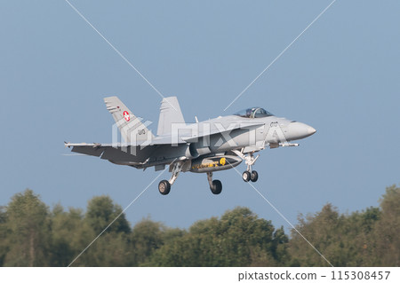 Swiss Air Force F/A-18C Hornet landing Swiss Air Force F/A-18C Hornet landing 115308457