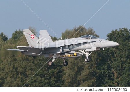 Swiss Air Force F/A-18C Hornet landing Swiss Air Force F/A-18C Hornet landing 115308460