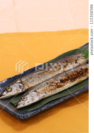 秋刀魚烤魚配菜 秋刀魚烤魚配菜 115308566