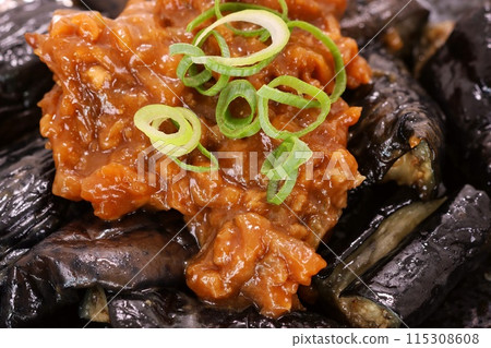Eggplant with meat miso, eggplant dish, side dish Eggplant with meat miso, eggplant dish, side dish 115308608