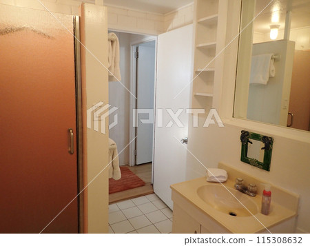 Inside White Bathroom 115308632