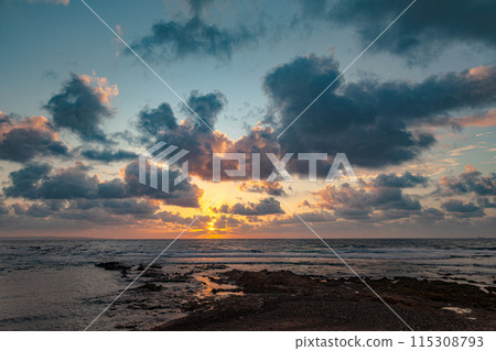 Morning glow, Island where God resides, Yakushima, an offshore Alps (Autumn) 115308793