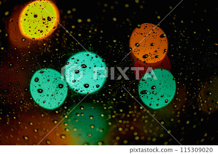 Rainy day seen from the car 115309020