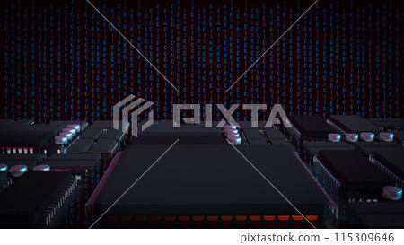 The Printed Circuit Board or PCB for Technology concept 3d rendering. The Printed Circuit Board or PCB for Technology concept 3d rendering. 115309646