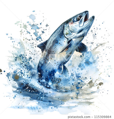 fish jumping out of water 115309864