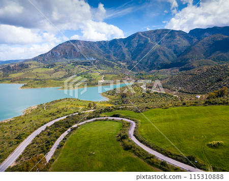 View of Zahara lake, Spain View of Zahara lake, Spain 115310888