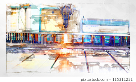 素描 素描風格 工廠手工組裝 工作氛圍 工匠工作場景 專業 115311231