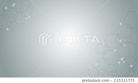 六邊形的抽象插圖，兩側版本 115311725