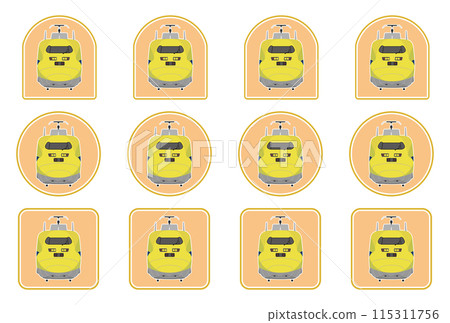 923 Series Shinkansen Doctor Yellow illustration sticker set 12 115311756
