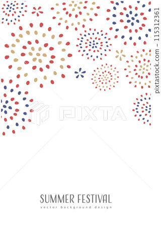 Summer festival fireworks background illustration 115312361