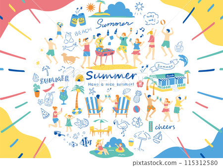 人們享受夏天 115312580