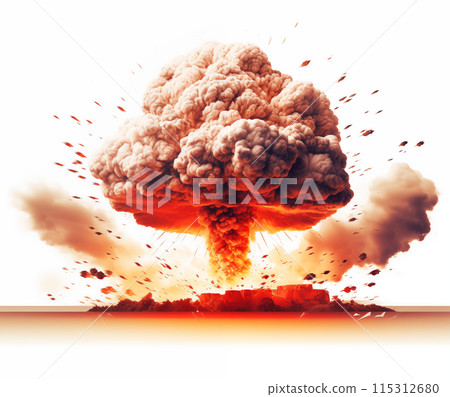 核爆炸的蘑菇云插画素材 115312680