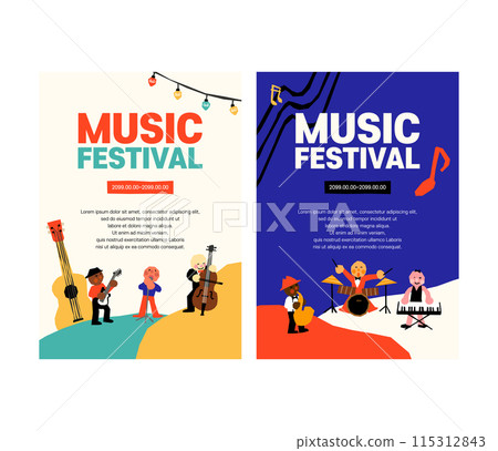 Music festival poster vector illustration 115312843