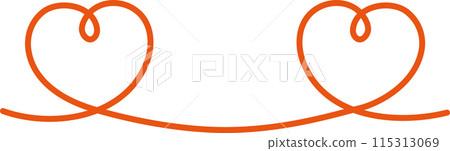 簡單的紅心線框 115313069