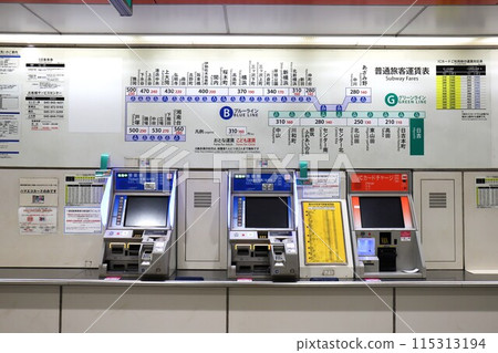 日吉站（橫濱市營地鐵綠線）自動售票機、路線圖 115313194