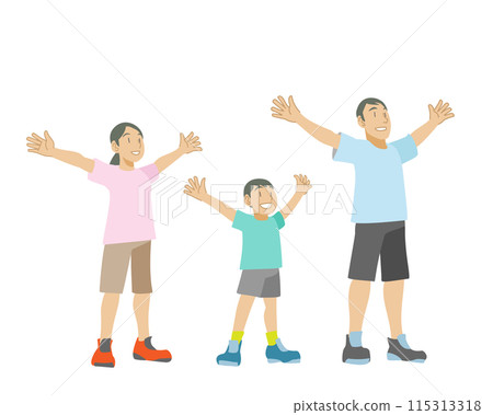 父母與孩子深呼吸的插圖 115313318