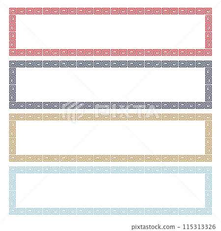 Chinese pattern 4-color set 115313326