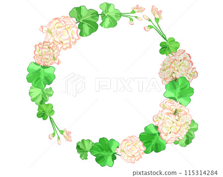 Rose Geranium Wreath 115314284