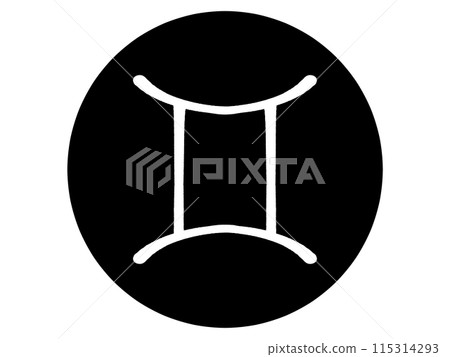 Simple Gemini constellation mark illustration material Simple Gemini constellation mark illustration material 115314293