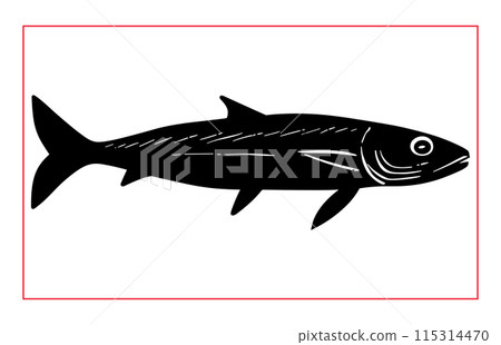 Herring Fish silhouette illustration, Silhouette of Herring Fish clip art 115314470