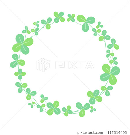 Clover wreath frame illustration 115314493