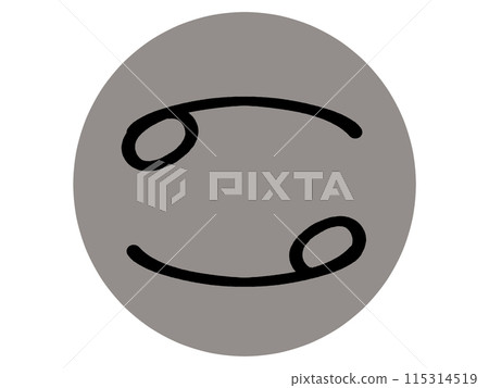 Simple Cancer constellation mark illustration material 115314519