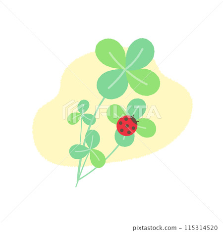 Clover and ladybug illustration 115314520