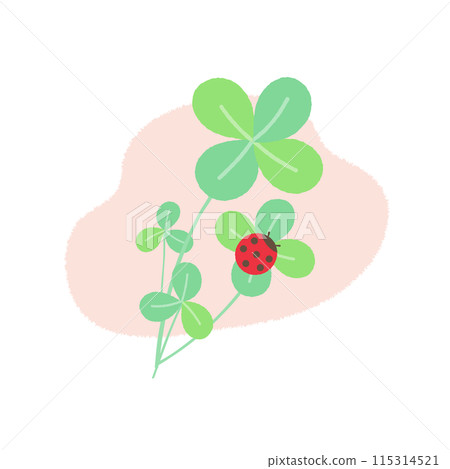 Clover and ladybug illustration 115314521