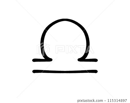 Simple Libra constellation mark illustration material 115314897