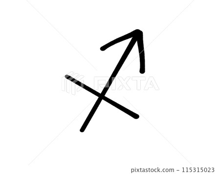 Simple Sagittarius constellation mark illustration material 115315023